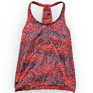 Athleta Coral Gray Racerback Activewear Tank Top Women Sz S
